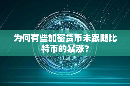 为何有些加密货币未跟随比特币的暴涨？